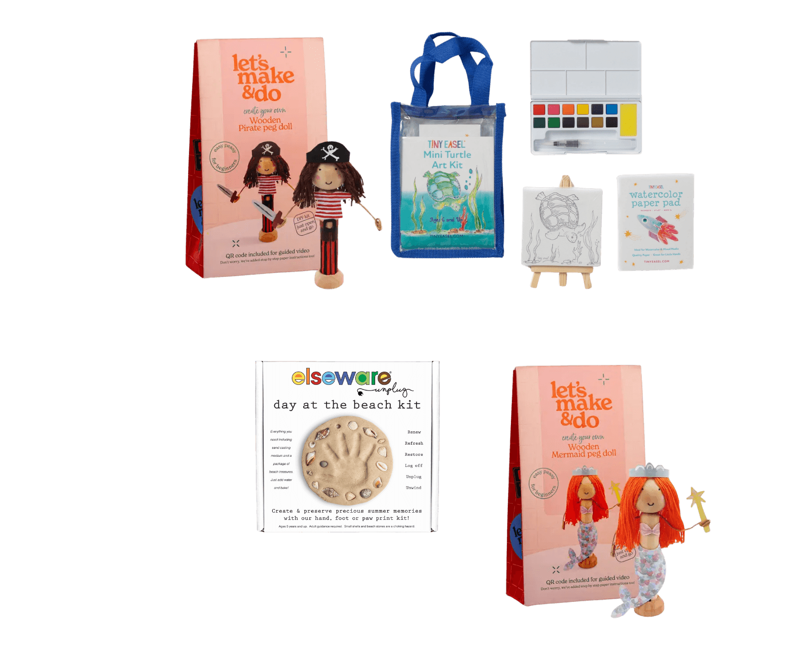 A selection of take-home art kits